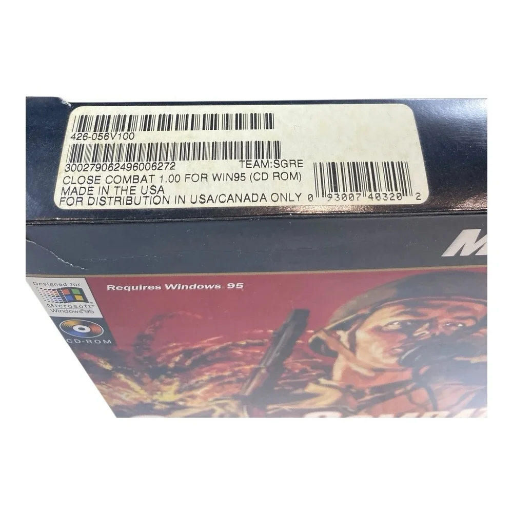 Close‎ Combat Big Box Microsoft PC Game 1996 Vintage Atomic Games
